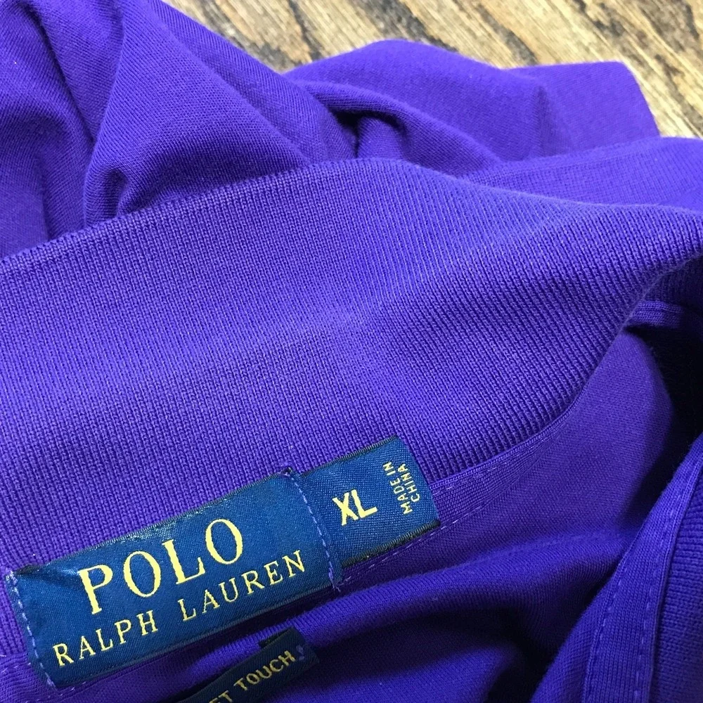 Polo Ralph Lauren Polo Shirt Mens XL Purple Pima Soft Touch Short Sleeve Pony